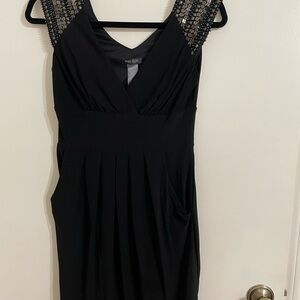 Elegant Black Dress with Lace Details